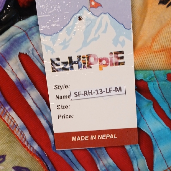 Hippy Vibrant Tie-dye Patchwork Women's Fleece-lined Coat from Nepal - Picture 2 of 6